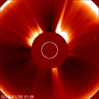 Latest LASCO C2 image of the Sun